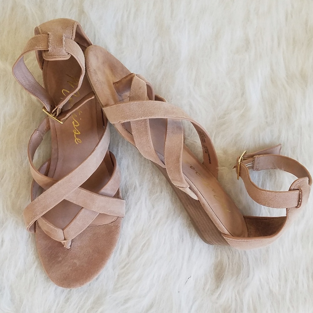 MATISSE Suede Sandals Ankle Strap Toe Sandals 6.5